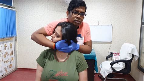 Desi Lady Huge Boobs And Doctor Squeezing It In Green Tshirt