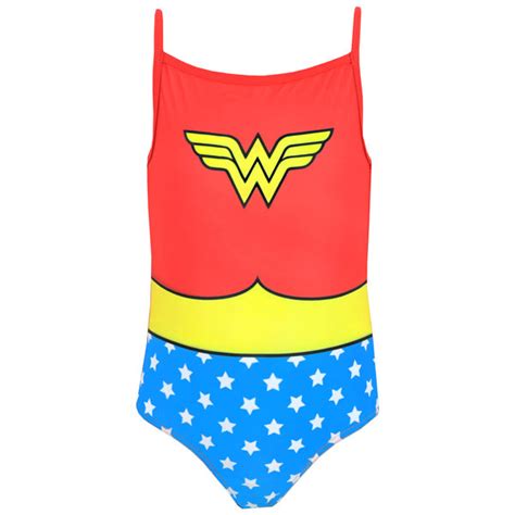Buy Girls Wonder Woman Swimsuit Kids Official Merchandise
