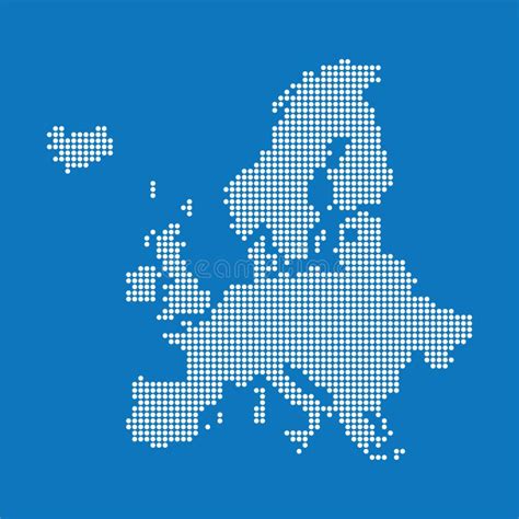 Europe Map Made From Halftone Dot Pattern Stock Vector Illustration