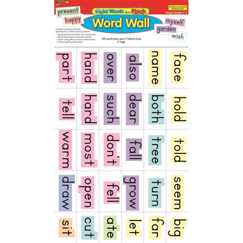 Sight Words In A Flash Word Walls Grades 1 2 Tcr62426 Teacher