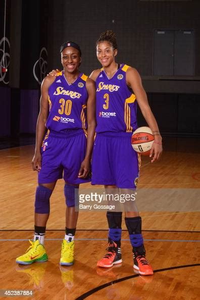 Nneka Ogwumike And Candace Parker Of The Los Angeles Sparks Poses For