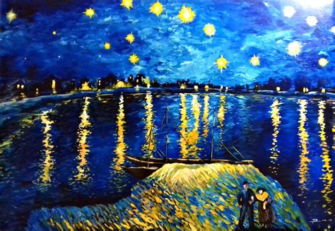 Cuadro En Oleo Noche Estrellada Van Gogh 130m Por Pedido 250000