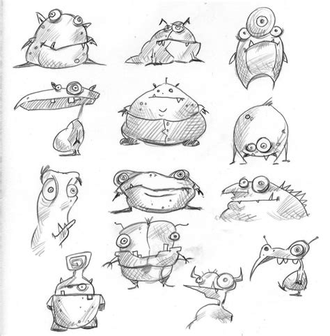Rob Lawrence Monster Sketches For A Friend Monster Sketches Cute