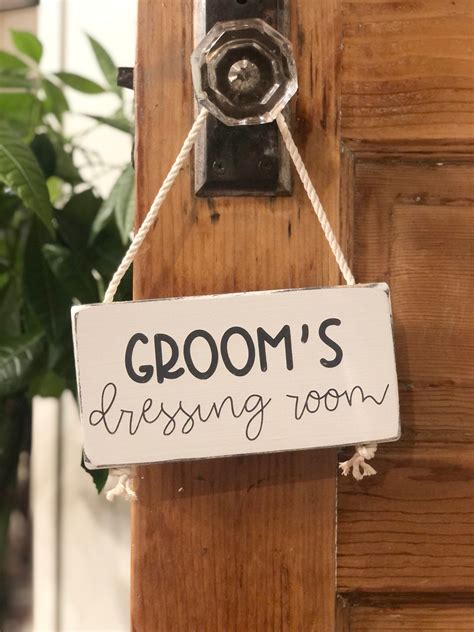 Brides Dressing Room Sign Grooms Dressing Room Sign Signs Etsy