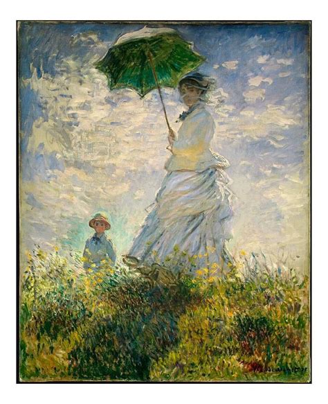Woman With A Parasol Madame Monet And Her Son By Claude Monet