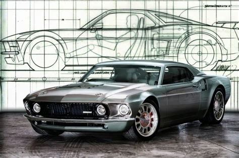 Mustang Mach 40 1969 Mach 1 Combined With A 2006 Gt40 For 850 Hp