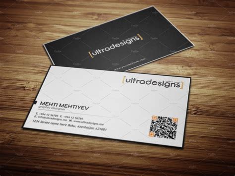 In today's case, that product is a business card. Clean QR Code Business Card #3 ~ Business Card Templates ...