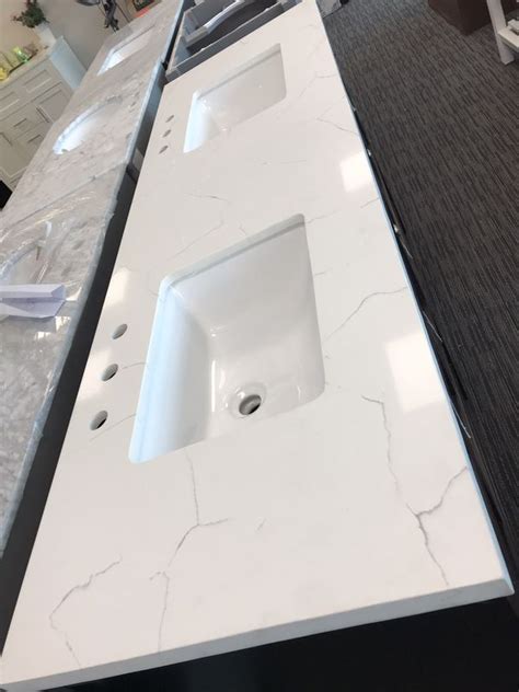 Looking for a good deal on countertop bathroom? 72" Bathroom vanity quartz countertop double sinks for ...