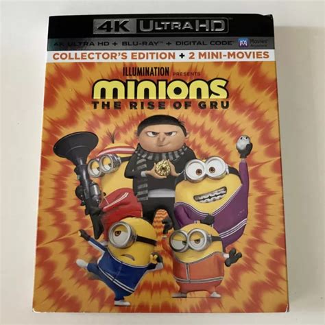 Minions The Rise Of Gru 4k Ultra Hd Blu Ray Slipcover Sealed New