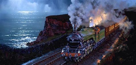 Lner Steam Locomotive Oil Painting17 Steam Art Railroad Art Train