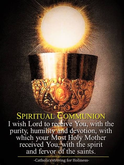 Spiritual Communion Prayer Spiritual Communion Prayer Eucharistic