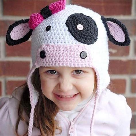 Buy Handmade Crochet Baby Cow Ears Hat Children Winter