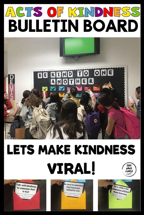 Random Acts Of Kindness Bulletin Board Be Kind To One Another