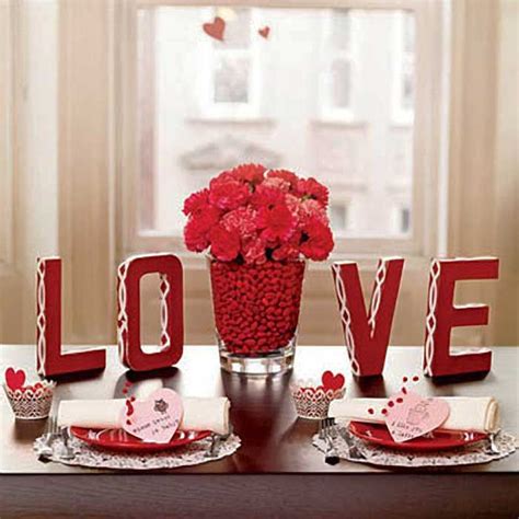 Valentines Day Do It Yourself Centerpieces Valentine Day Table