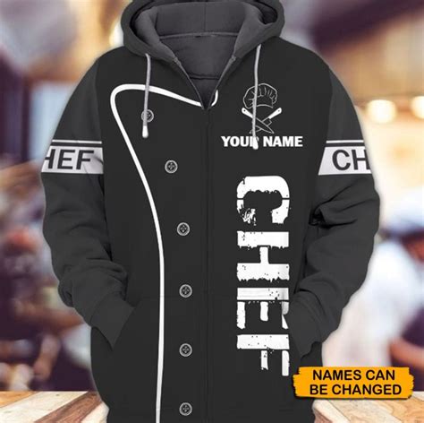 Chef Personalized Name 3d Zipper Hoodie V2 Kalliegear