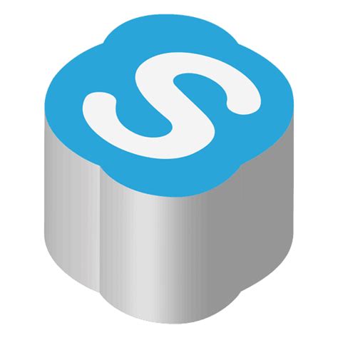 Skype Isometric Icon Transparent Png And Svg Vector File