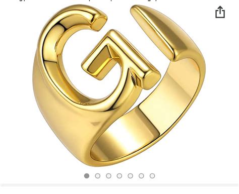 Keystyle Goldchic Jewelry Gold Bold Initial Letter Open Ring Adjustable