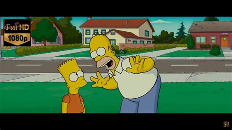 The Simpsons Movie Homer Dares Bart To Skateboard To Krusty Burger Naked Youtube