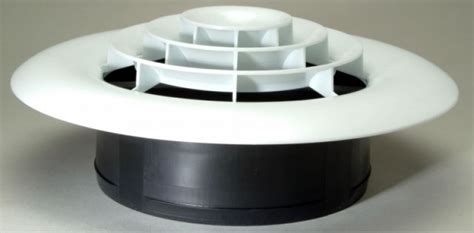 3 steel sidewall stud frame rezzin™ registers & diffusers. QUICK CONNECT Round Ceiling Diffuser with Boot