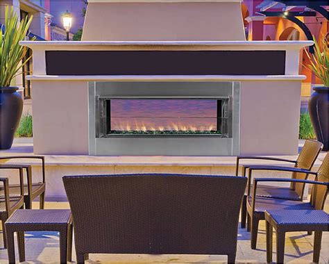 Outdoor Luminary Linear Gas Fireplace By Superior Fines Gas