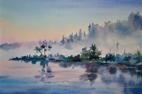 Fog Painting By Olga Krasyukova Artmajeur
