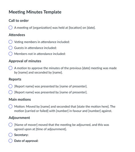 Meeting Minutes Example Best Practices How To Write Meeting Minutes