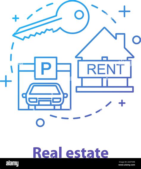 Real Estate Services Concept Icon Rental Property Idea Thin Line