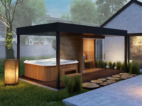 Pin On Garden Design In 2020 Hot Tub Outdoor Hot Tub Garden Hot Tub Room