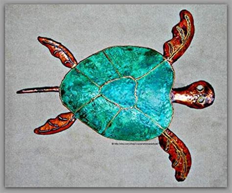 Copper Turtle Sculpture Handmade Products