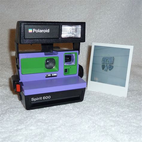 Upcycled Purple And Green Polaroid Spirit 600 Cleaned And Tested
