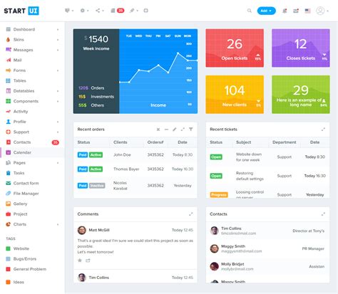 40 Best Html5 Dashboard Templates And Admin Panels 2017 Responsive