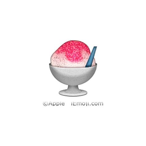 Shaved Ice Liked On Polyvore Featuring Emoji Fillers And Text Every