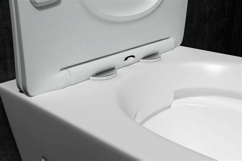 Square Rimless Close Coupled Toilet Pan Cistern With Ultra Slim Soft