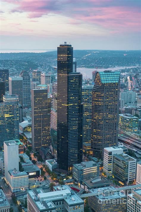 The water utility provides more than 1.3 million customers in king county with a reliable water supply; Aerial Columbia Center Seattle Photograph by Mike Reid