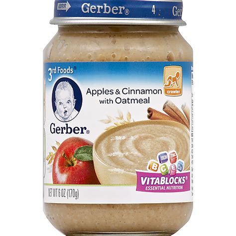 Gerber® Nature Select™ Apples And Cinnamon With Oatmeal Purees Cereal
