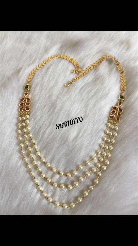 Pearl Long Chain Pearl Jewelry Design Pearl Necklace Designs Gold