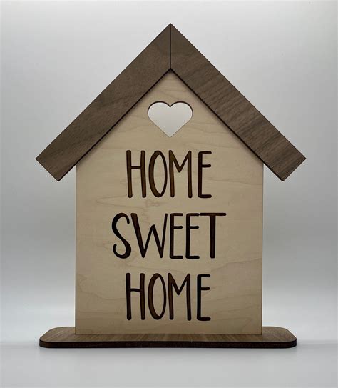 Home sweet home wood sign, housewarming gift, home sweet home wood shelf sitter, home sweet home 