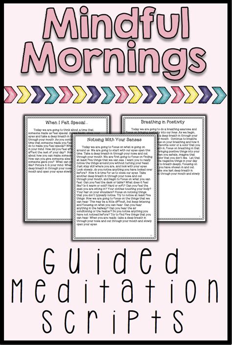 Mindfulness Guided Meditations For Self Regulation Morning Meetings