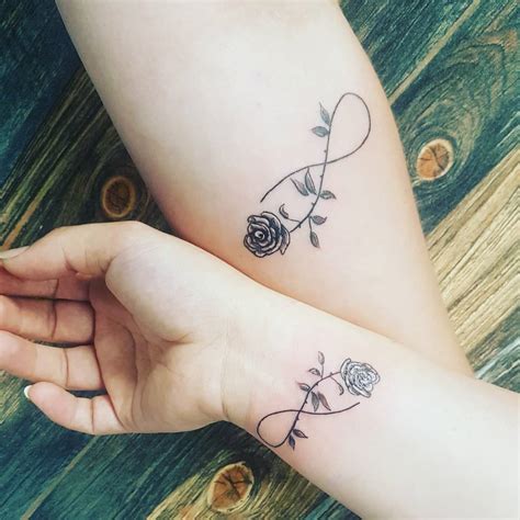 Infinity With Rose Tattoo On Wrist Blurmark