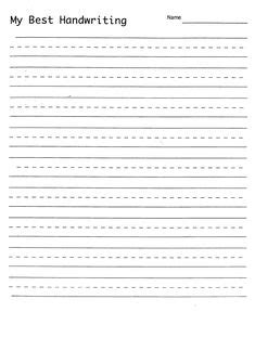 I've chosen to present the letters in groups that are formed in a similar manner (you'll find this is what most schools do). Kindergarten Blank Writing Practice Worksheet Printable | Writing Worksheets | Writing practice ...