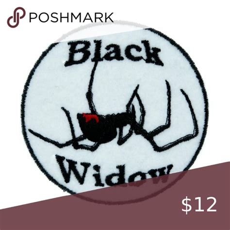 Black Widow Spider Patch Embroidery Iron On Sew Applique Goth Punk Emo