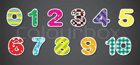 Illustration Of The Colorful Numerical Stock Vector Colourbox