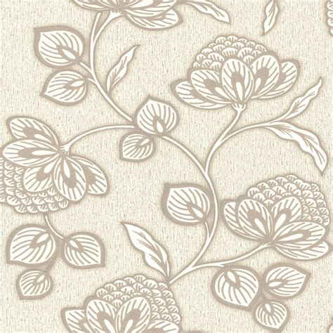 Graham And Brown Nadira Floral Wallpaper 31 044 Whitebeige I Want