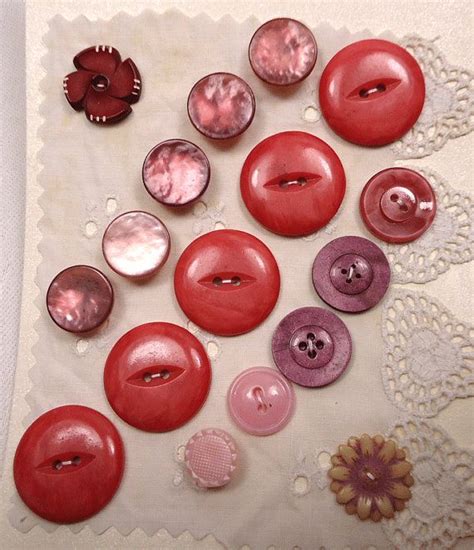 Pretty Pink Vintage Buttons Listing216828420