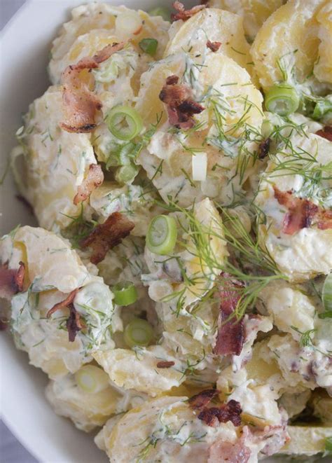Mom always added sour cream, bacon and bacon drippings to her potato salad and folks loved it. Sour Cream Potato Salad with Bacon (Potato Salad Without Mayo) | Recipe | Sour cream potato ...