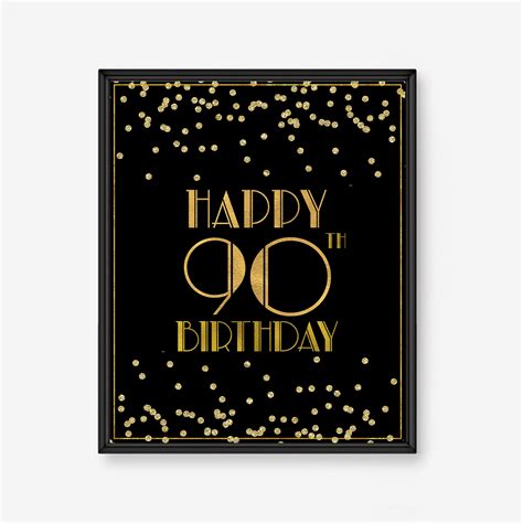 90th Birthday Sign 90th Birthday Ideas 90th Birthday Poster Etsy