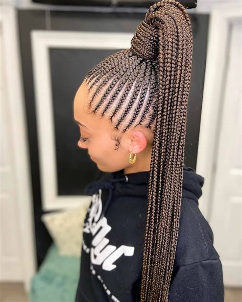 Beautiful Ghana Weaving Shuku Styles For ThriveNaija Braided Hairdo Cute Braided