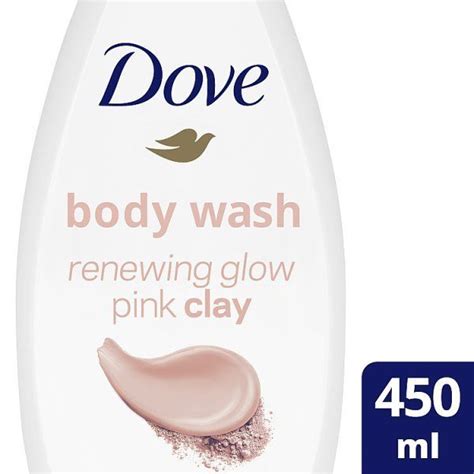 Dove Renewing Glow Pink Clay Body Wash 450ml Dove Body Wash Pink