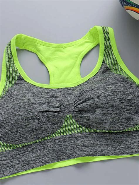 Shockproof Quick Dry Sports Bra Women Padded Gather Yoga Bra Push Up Gym Running Bra Seamless