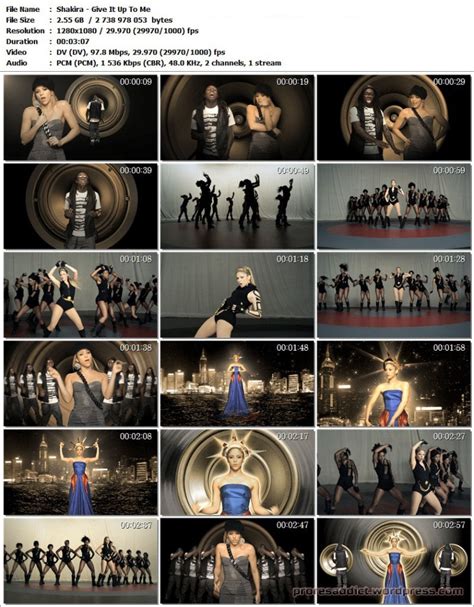 shakira give it up to me prores addict the music video collector